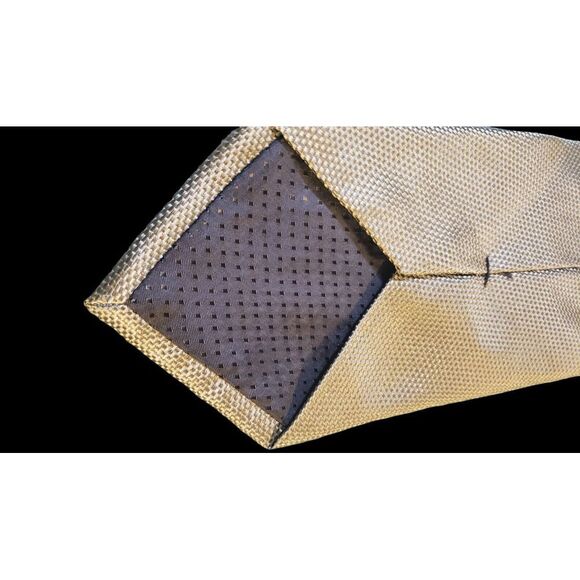 BOCA CLASSICS MENS  NECK TIE‎ TAN GEOMETRIC NWT 100% SILK HANDMADE - Picture 11 of 14